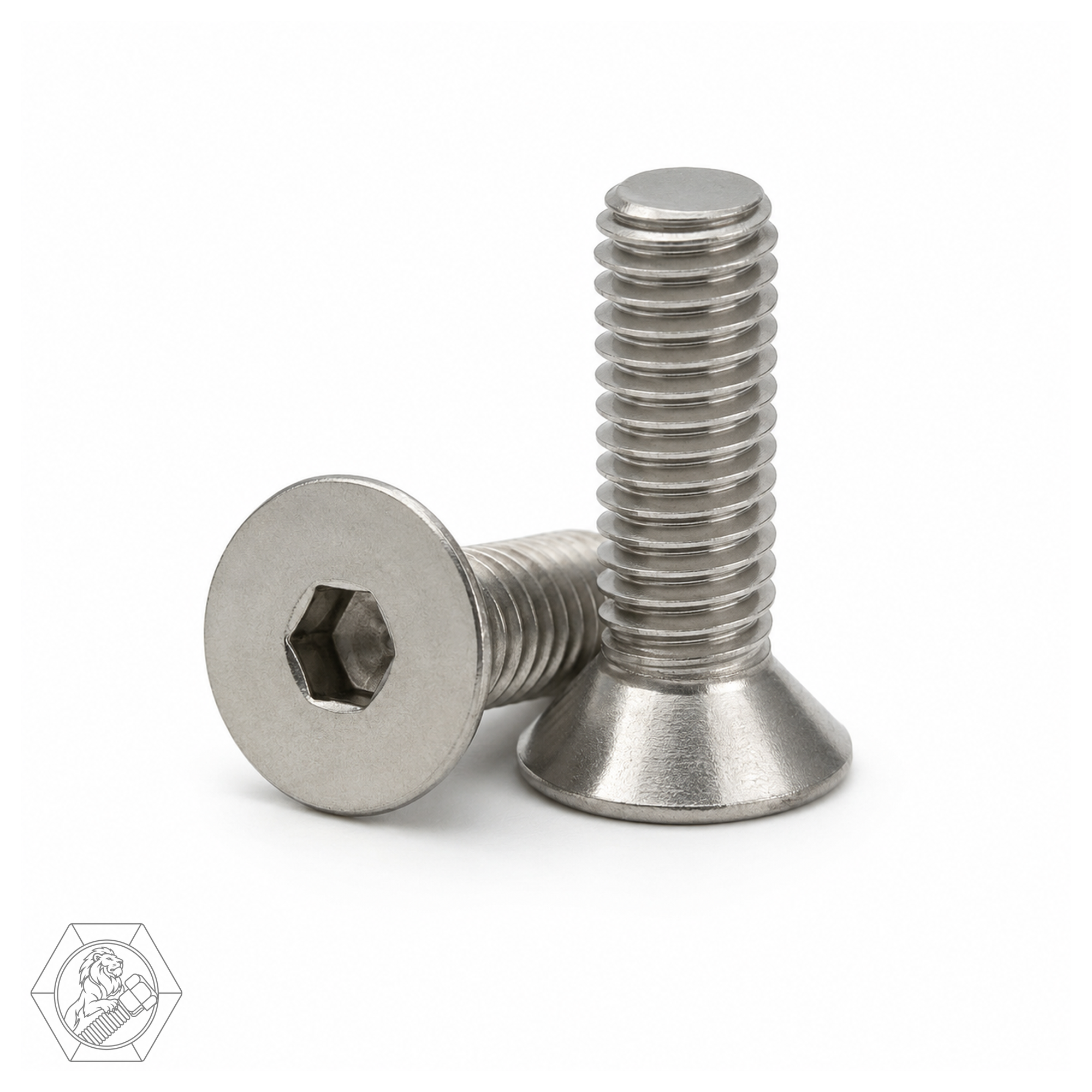 Perno Parker Cabeza Plana Inoxidable UNC 1/4 X 3/4