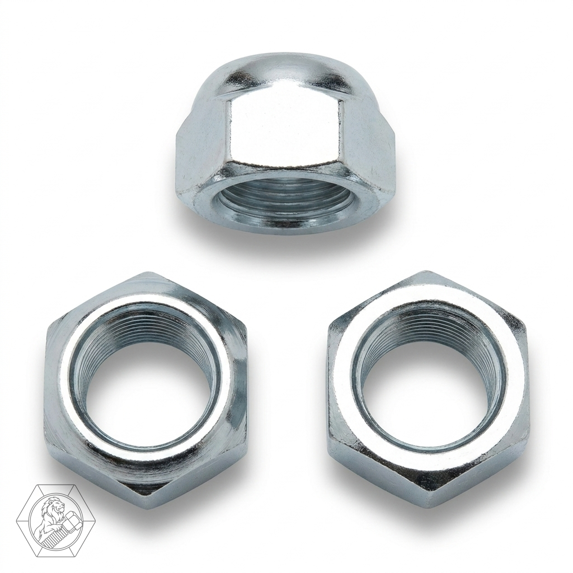 Tuerca de Rueda Tongo · M30 x 1.5 · Zincado · Hex 41 · Rosca Izquierda