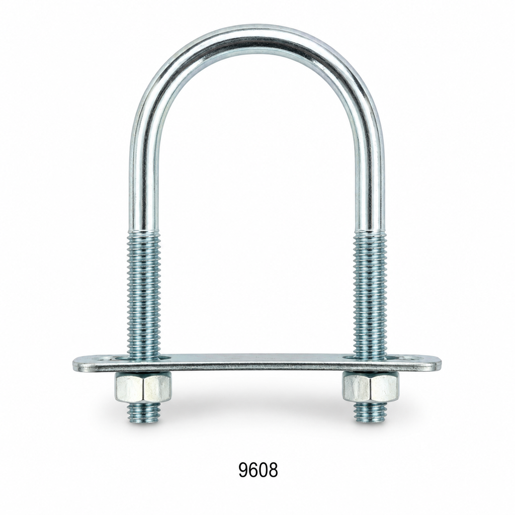 Perno U con Platina y Tuercas Zincado Pulgada 5/16 x 3 x 1 3/4