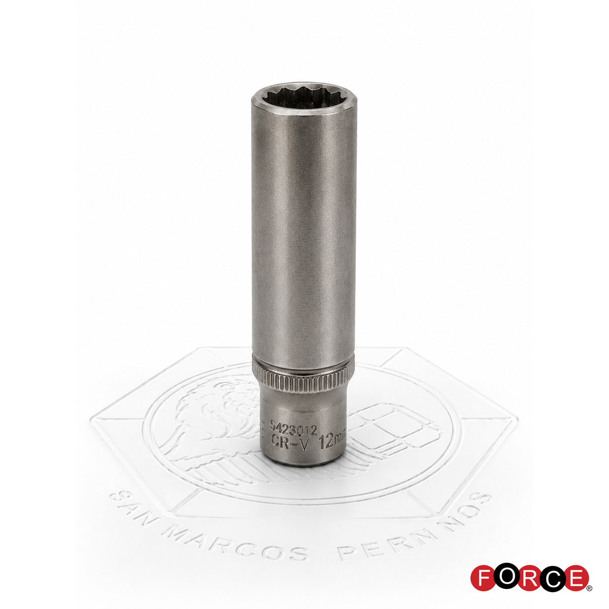Dado Force Hexagonal Largo 12 mm · Encaje 1/4"