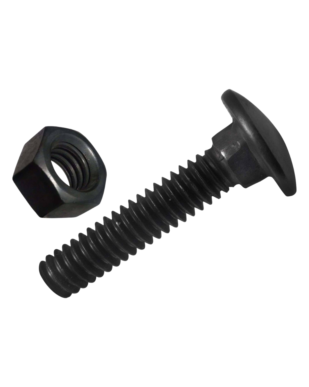 Pack 100 Pernos coche 1/4 x 1 1/4 o 1 1/12 + 100 tuercas Negro