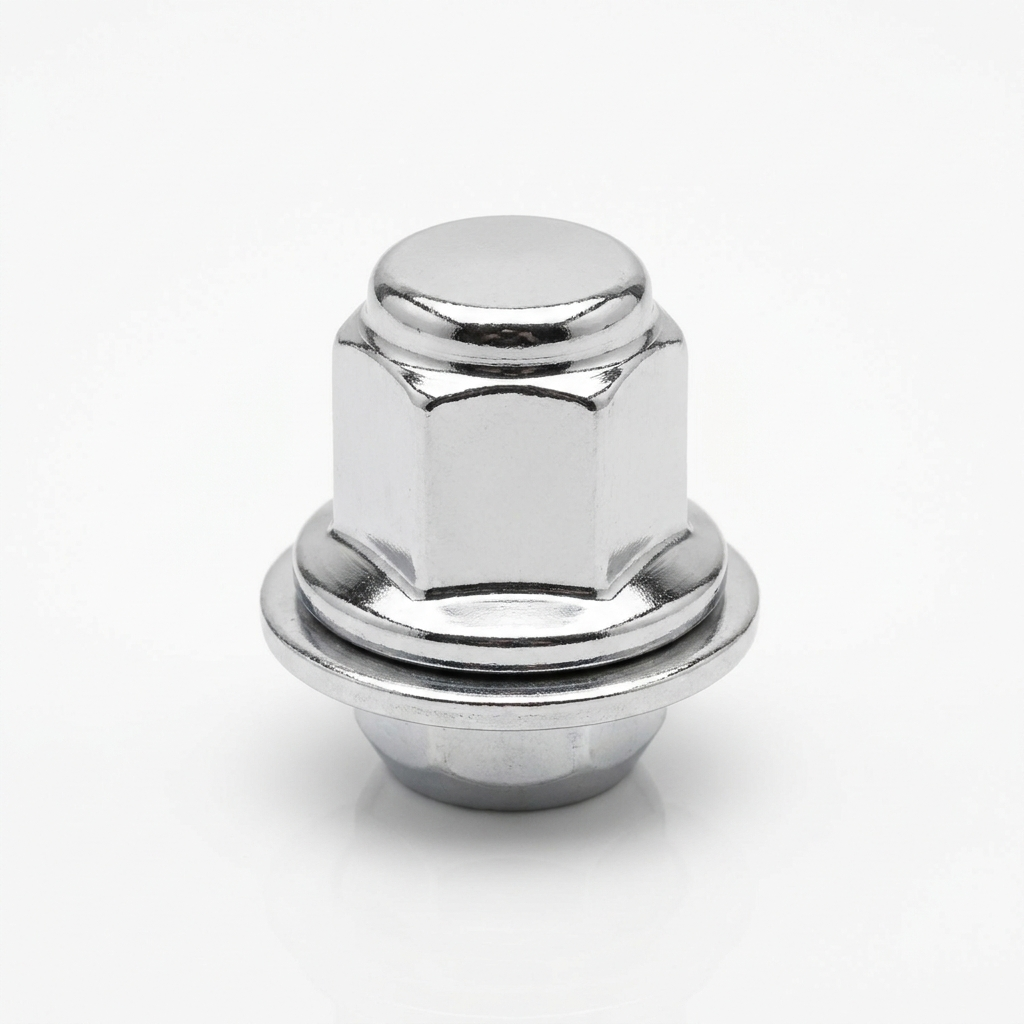 Tuerca de Rueda con Golilla plástica Cromada M14 x 1.5